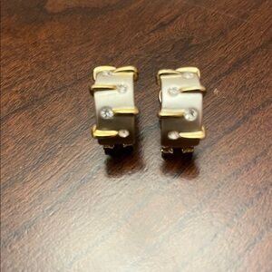 Silver and Gold Tone Pierce Earrings
